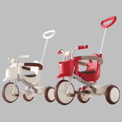 iimo Tricycle (Classic Version) in red and white, featuring ergonomic design and push handle for toddlers. Ideal riding toy in Toys & Games category.