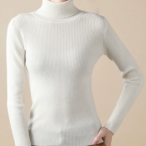 Women’s Cozy Turtleneck Sweater – Soft Knit with Cashmere Feel for Autumn & Winter 2025