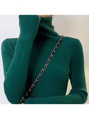 Women’s Cozy Turtleneck Sweater – Soft Knit with Cashmere Feel for Autumn & Winter 2025
